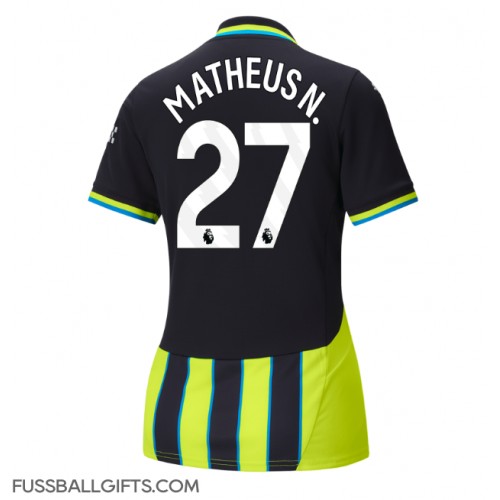 Manchester City Matheus Nunes #27 Fußballbekleidung Auswärtstrikot Damen 2024-25 Kurzarm